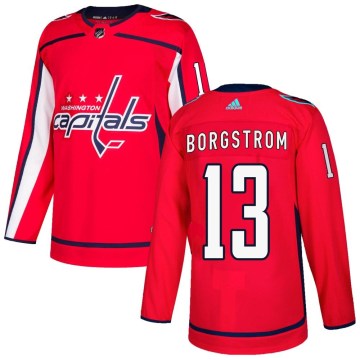 Adidas Washington Capitals Men's Henrik Borgstrom Authentic Red Home NHL Jersey