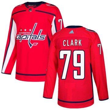 Adidas Washington Capitals Men's Chase Clark Authentic Red Home NHL Jersey