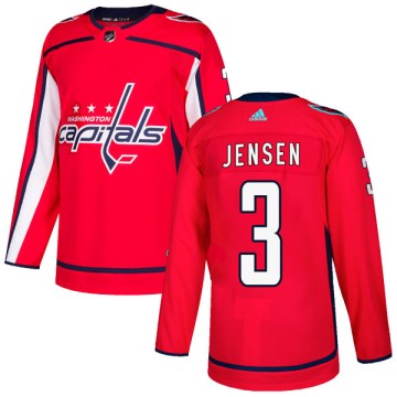 Adidas Washington Capitals Men's Nick Jensen Authentic Red Home NHL Jersey