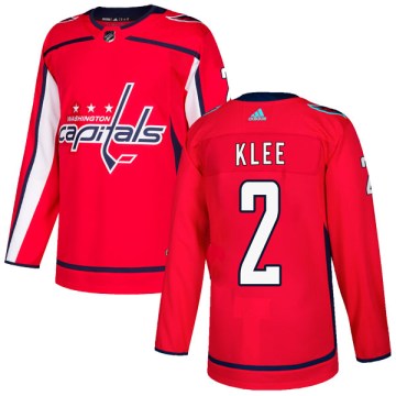 Adidas Washington Capitals Men's Ken Klee Authentic Red Home NHL Jersey