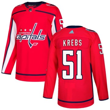 Adidas Washington Capitals Men's Dru Krebs Authentic Red Home NHL Jersey