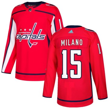 Adidas Washington Capitals Men's Sonny Milano Authentic Red Home NHL Jersey