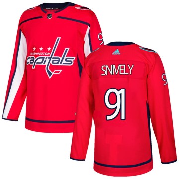 Adidas Washington Capitals Men's Joe Snively Authentic Red Home NHL Jersey