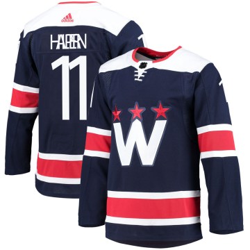 Adidas Washington Capitals Youth Jeff Halpern Authentic Navy 2020/21 Alternate Primegreen Pro NHL Jersey
