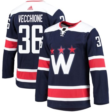 Adidas Washington Capitals Youth Mike Vecchione Authentic Navy 2020/21 Alternate Primegreen Pro NHL Jersey