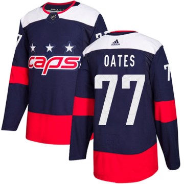 Adidas Washington Capitals Men's Adam Oates Authentic Navy Blue 2018 Stadium Series NHL Jersey