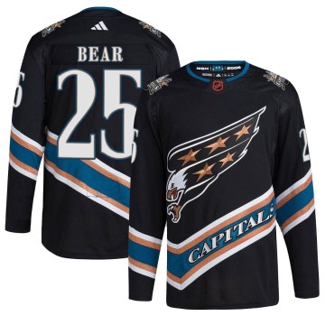 Adidas Washington Capitals Youth Ethan Bear Authentic Black Reverse Retro 2.0 NHL Jersey