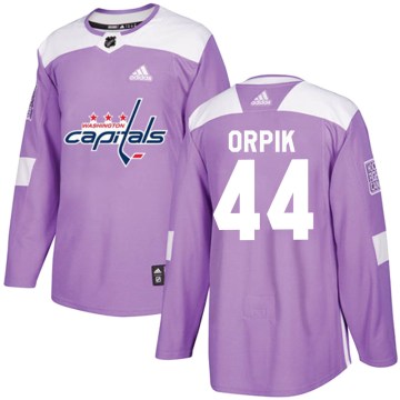 Adidas Washington Capitals Men's Brooks Orpik Authentic Purple Fights Cancer Practice NHL Jersey