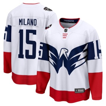 Fanatics Branded Washington Capitals Men's Sonny Milano Breakaway White 2023 Stadium Series NHL Jersey