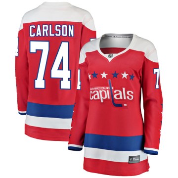 Fanatics Branded Washington Capitals Women's John Carlson Breakaway Red Alternate NHL Jersey