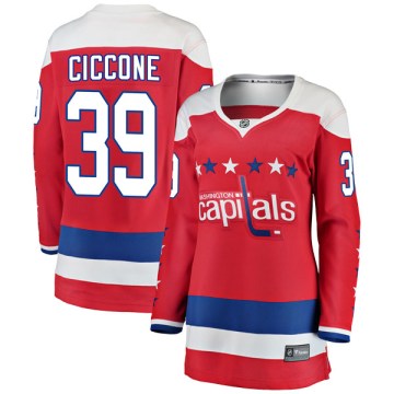 Fanatics Branded Washington Capitals Women's Enrico Ciccone Breakaway Red Alternate NHL Jersey
