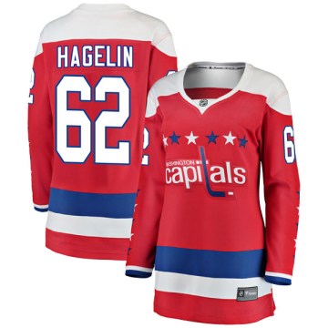 Fanatics Branded Washington Capitals Women's Carl Hagelin Breakaway Red Alternate NHL Jersey