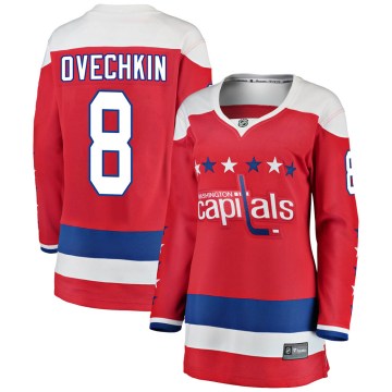 Fanatics Branded Washington Capitals Women's Alex Ovechkin Breakaway Red Alternate NHL Jersey