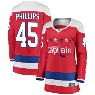 Fanatics Branded Washington Capitals Women's Matthew Phillips Breakaway Red Alternate NHL Jersey