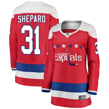 Fanatics Branded Washington Capitals Women's Hunter Shepard Breakaway Red Alternate NHL Jersey