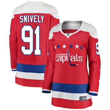 Fanatics Branded Washington Capitals Women's Joe Snively Breakaway Red Alternate NHL Jersey