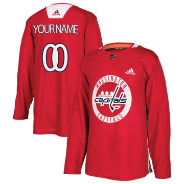 Adidas Washington Capitals Youth Custom Authentic Red Custom Practice NHL Jersey