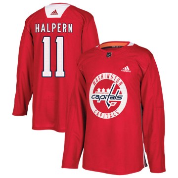 Adidas Washington Capitals Youth Jeff Halpern Authentic Red Practice NHL Jersey