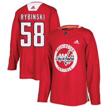 Adidas Washington Capitals Youth Henrik Rybinski Authentic Red Practice NHL Jersey