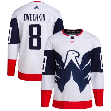 Adidas Washington Capitals Youth Alex Ovechkin Authentic White 2023 Stadium Series Primegreen NHL Jersey