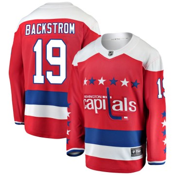 Fanatics Branded Washington Capitals Youth Nicklas Backstrom Breakaway Red Alternate NHL Jersey