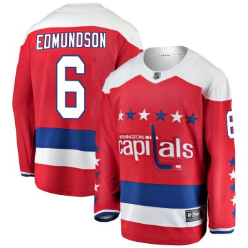 Fanatics Branded Washington Capitals Youth Joel Edmundson Breakaway Red Alternate NHL Jersey