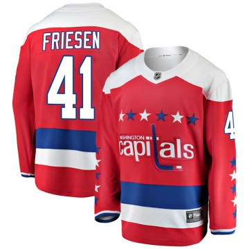 Fanatics Branded Washington Capitals Youth Jeff Friesen Breakaway Red Alternate NHL Jersey