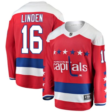 Fanatics Branded Washington Capitals Youth Trevor Linden Breakaway Red Alternate NHL Jersey