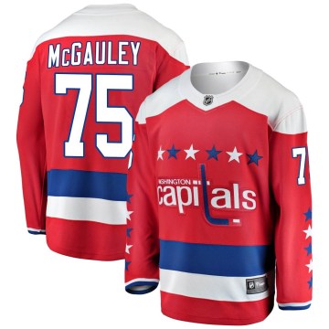 Fanatics Branded Washington Capitals Youth Tim McGauley Breakaway Red Alternate NHL Jersey