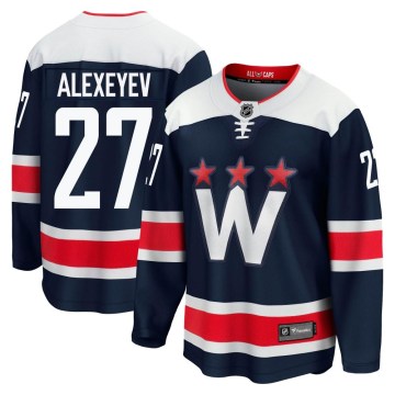 Fanatics Branded Washington Capitals Men's Alexander Alexeyev Premier Navy zied Breakaway 2020/21 Alternate NHL Jersey
