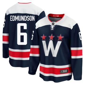 Fanatics Branded Washington Capitals Men's Joel Edmundson Premier Navy zied Breakaway 2020/21 Alternate NHL Jersey