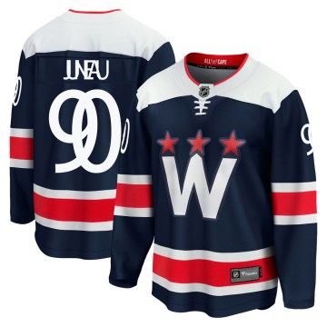 Fanatics Branded Washington Capitals Men's Joe Juneau Premier Navy zied Breakaway 2020/21 Alternate NHL Jersey