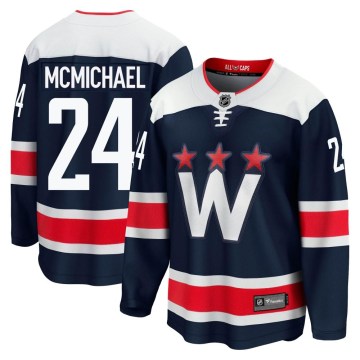 Fanatics Branded Washington Capitals Men's Connor McMichael Premier Navy zied Breakaway 2020/21 Alternate NHL Jersey