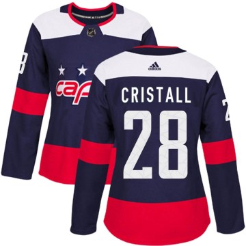 Adidas Washington Capitals Women's Andrew Cristall Authentic Navy Blue 2018 Stadium Series NHL Jersey