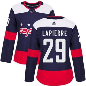 Adidas Washington Capitals Women's Hendrix Lapierre Authentic Navy Blue 2018 Stadium Series NHL Jersey
