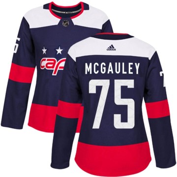 Adidas Washington Capitals Women's Tim McGauley Authentic Navy Blue 2018 Stadium Series NHL Jersey