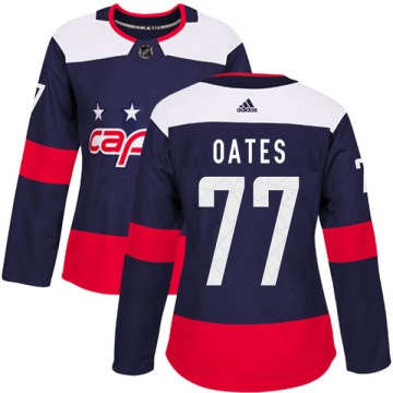 Adidas Washington Capitals Women's Adam Oates Authentic Navy Blue 2018 Stadium Series NHL Jersey
