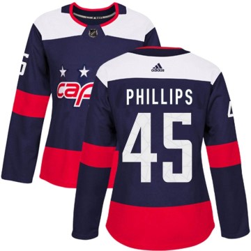 Adidas Washington Capitals Women's Matthew Phillips Authentic Navy Blue 2018 Stadium Series NHL Jersey