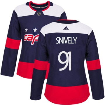 Adidas Washington Capitals Women's Joe Snively Authentic Navy Blue 2018 Stadium Series NHL Jersey