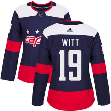 Adidas Washington Capitals Women's Brendan Witt Authentic Navy Blue 2018 Stadium Series NHL Jersey