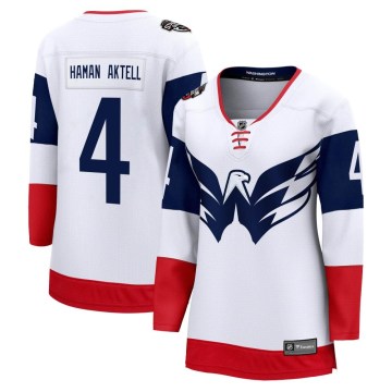 Fanatics Branded Washington Capitals Women's Hardy Haman Aktell Breakaway White 2023 Stadium Series NHL Jersey
