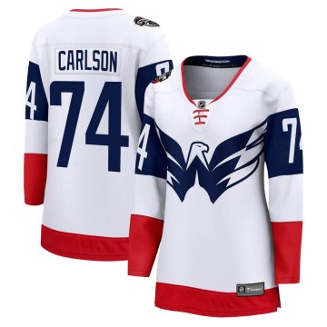Fanatics Branded Washington Capitals Women's John Carlson Breakaway White 2023 Stadium Series NHL Jersey