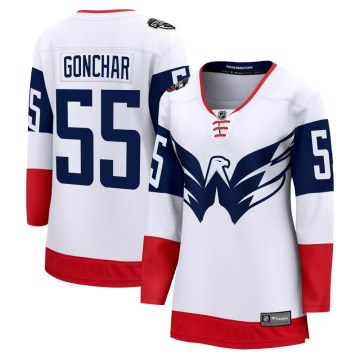Fanatics Branded Washington Capitals Women's Sergei Gonchar Breakaway White 2023 Stadium Series NHL Jersey