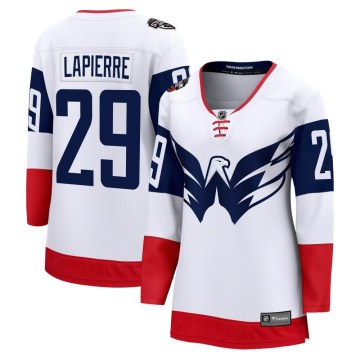 Fanatics Branded Washington Capitals Women's Hendrix Lapierre Breakaway White 2023 Stadium Series NHL Jersey