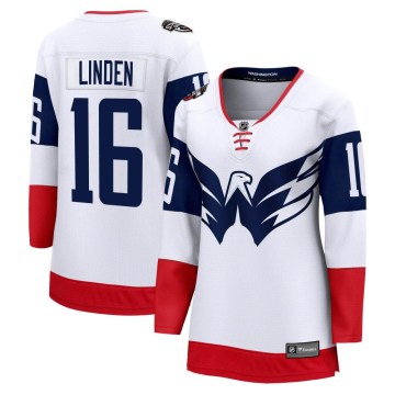 Fanatics Branded Washington Capitals Women's Trevor Linden Breakaway White 2023 Stadium Series NHL Jersey