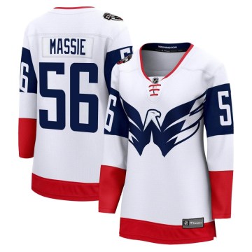 Fanatics Branded Washington Capitals Women's Jake Massie Breakaway White 2023 Stadium Series NHL Jersey