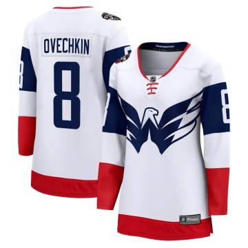 Fanatics Branded Washington Capitals Women's Alex Ovechkin Breakaway White 2023 Stadium Series NHL Jersey