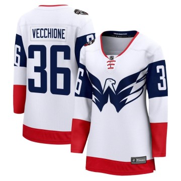 Fanatics Branded Washington Capitals Women's Mike Vecchione Breakaway White 2023 Stadium Series NHL Jersey