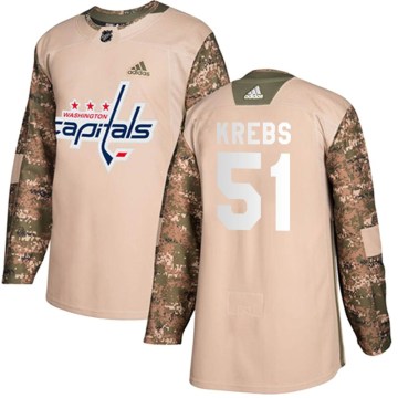 Adidas Washington Capitals Men's Dru Krebs Authentic Camo Veterans Day Practice NHL Jersey