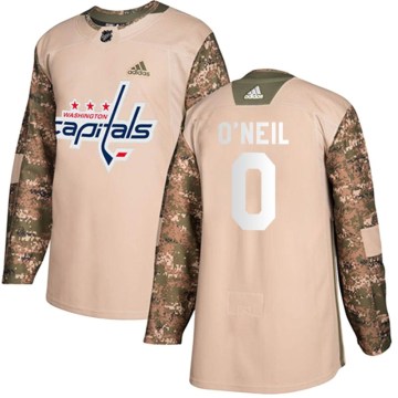 Adidas Washington Capitals Men's Kevin O'Neil Authentic Camo Veterans Day Practice NHL Jersey